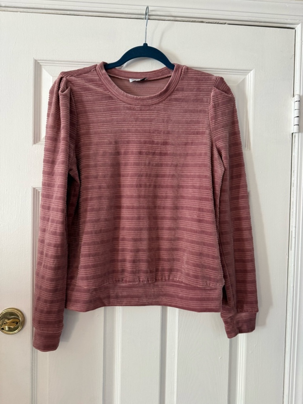 Heartloom Ribbed Crewneck Sweater - Dusty Rose